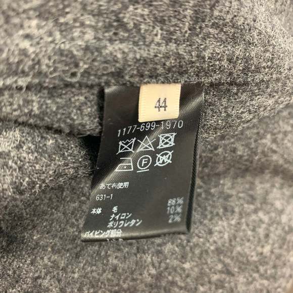 CAMOSHITA by UNITED ARROWS Grey Heather Shawl Collar Sport Coat - Picture 5 of 6